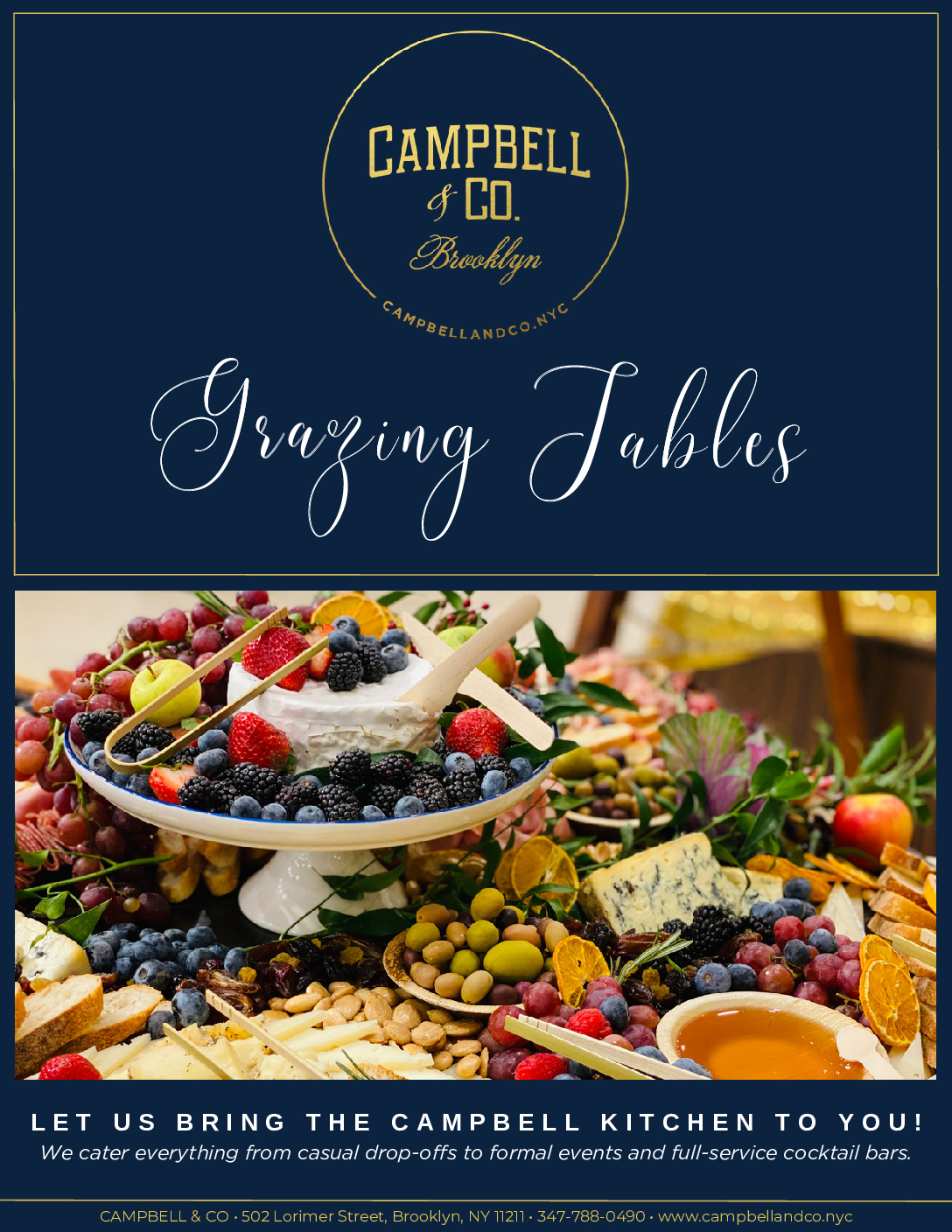 Campbell & Co Catering Menu - Grazing Tables